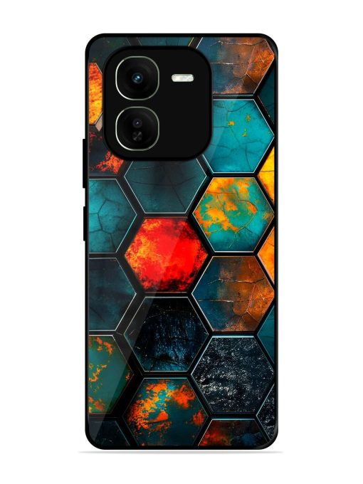 Hexagon Hive Glossy Soft Edge Case for Iqoo Z9X (5G) Chachhi