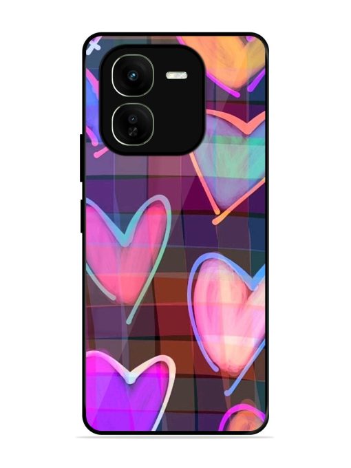 Neon Hearts Glossy Soft Edge Case for Iqoo Z9X (5G) Chachhi