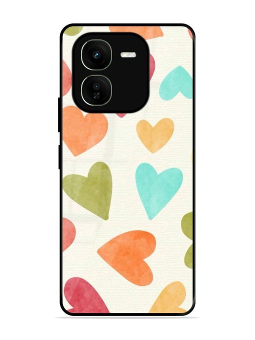 Watercolor Hearts Glossy Soft Edge Case for Iqoo Z9X (5G) Chachhi