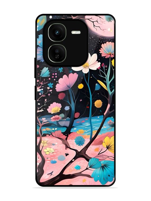 Cosmic Bloom Glossy Soft Edge Case for Iqoo Z9X (5G) Chachhi