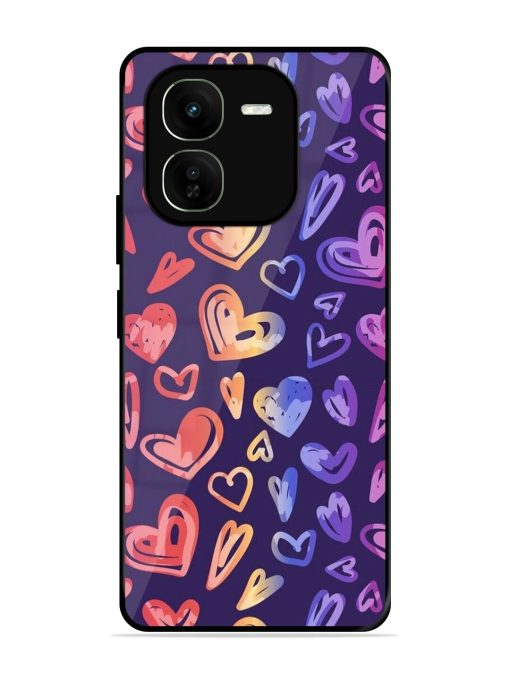 Rainbow Hearts Glossy Soft Edge Case for Iqoo Z9X (5G) Chachhi