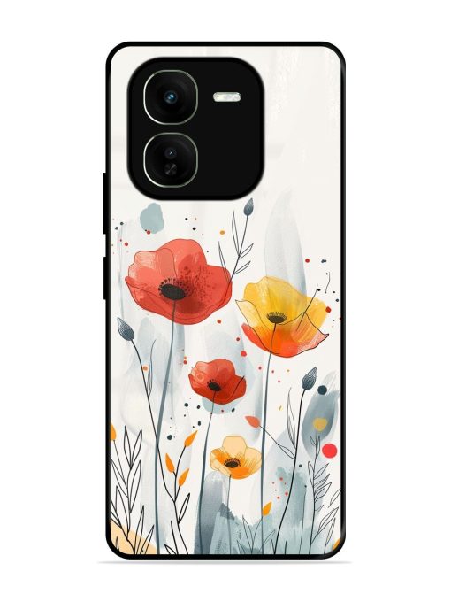 Poppy Fields Glossy Soft Edge Case for Iqoo Z9X (5G) Chachhi