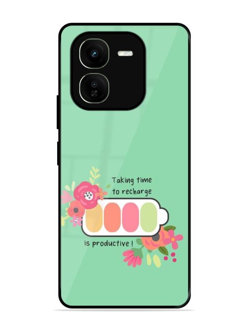 Recharge And Bloom Glossy Soft Edge Case for Iqoo Z9X (5G) Chachhi