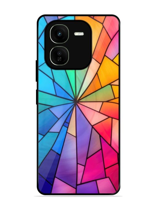 Stained Glass Kaleidoscope Of Colors Glossy Soft Edge Case for Iqoo Z9X (5G) Chachhi