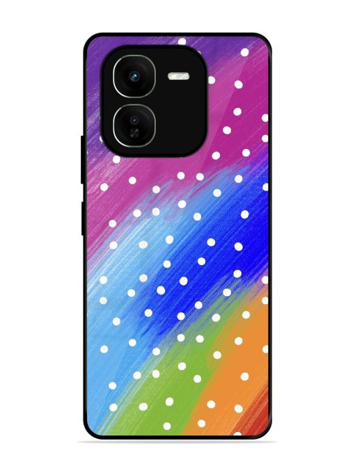 Rainbow Polka Dot Dream Glossy Soft Edge Case for Iqoo Z9X (5G) Chachhi