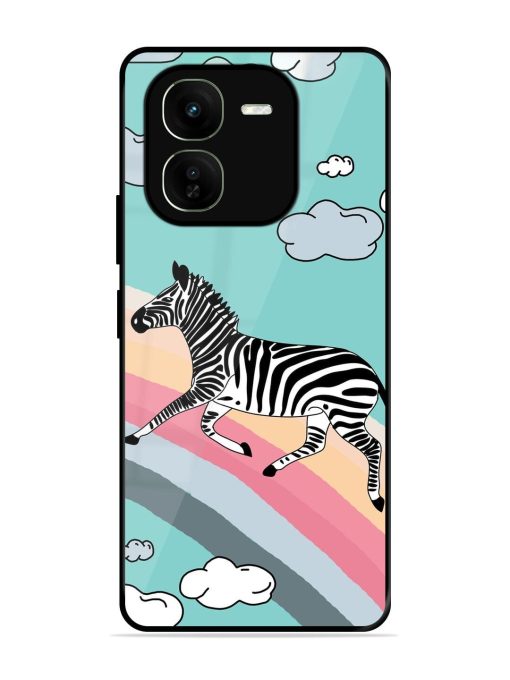 Zebra On A Rainbow Glossy Soft Edge Case for Iqoo Z9X (5G) Chachhi