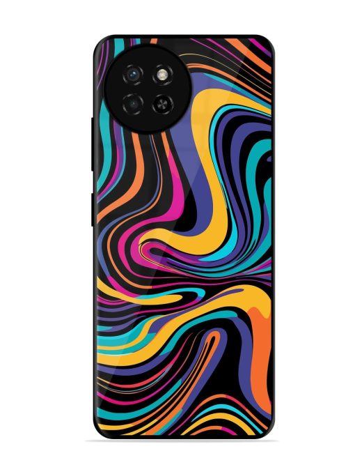 Psychedelic Swirl Glossy Soft Edge Case for Itel S23 Chachhi