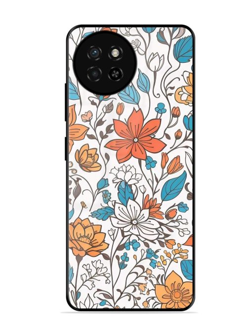 Floral Symphony Glossy Soft Edge Case for Itel S23 Chachhi