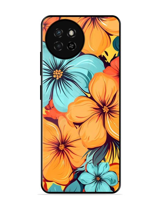 Tropical Bloom Glossy Soft Edge Case for Itel S23 Chachhi