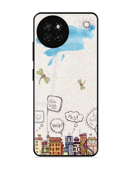 Doodle City Glossy Soft Edge Case for Itel S23 Chachhi