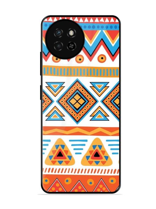 Vibrant Tribal Pattern Glossy Soft Edge Case for Itel S23 Chachhi