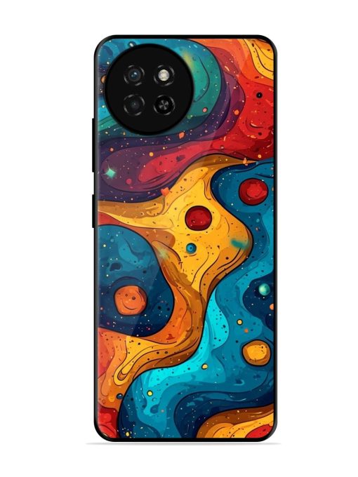 Cosmic Swirl Glossy Soft Edge Case for Itel S23 Chachhi