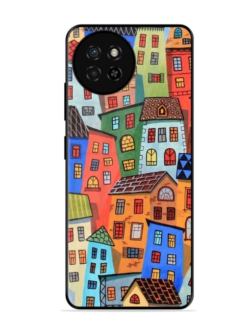 Rainbow House Glossy Soft Edge Case for Itel S23 Chachhi