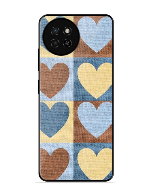 Hearts On Canvas Glossy Soft Edge Case for Itel S23 Chachhi