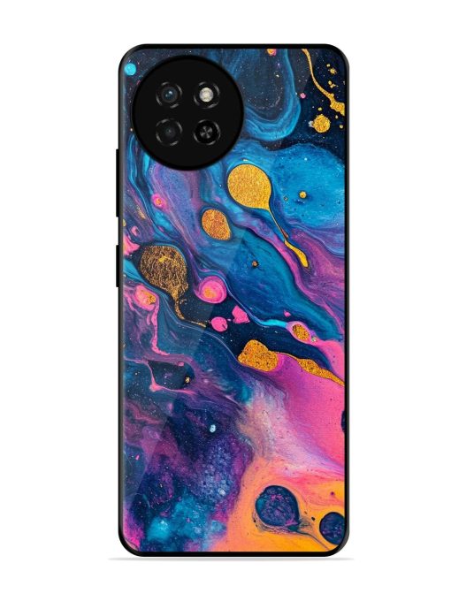 Cosmic Swirl Glossy Soft Edge Case for Itel S23 Chachhi