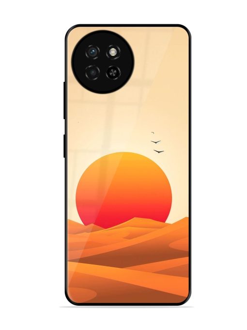 Desert Sunset Glossy Soft Edge Case for Itel S23 Chachhi