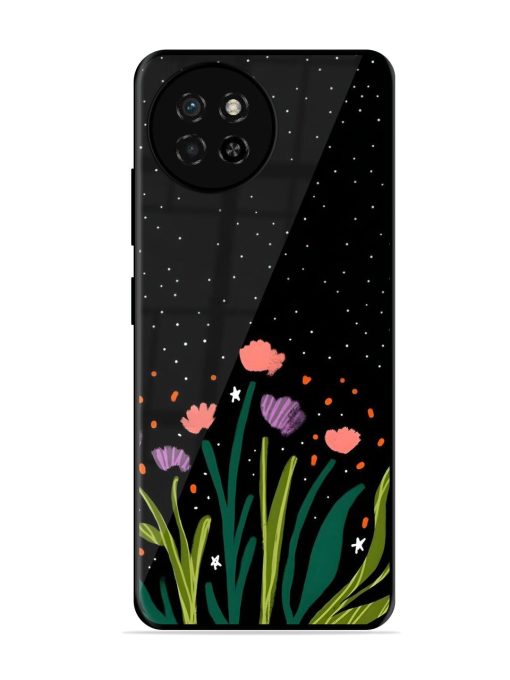 Midnight Bloom Glossy Soft Edge Case for Itel S23 Chachhi