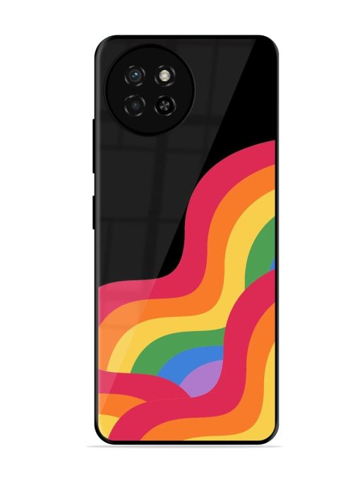 Wavy Rainbow Glossy Soft Edge Case for Itel S23
