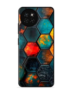Hexagon Hive Glossy Soft Edge Case for Itel S23