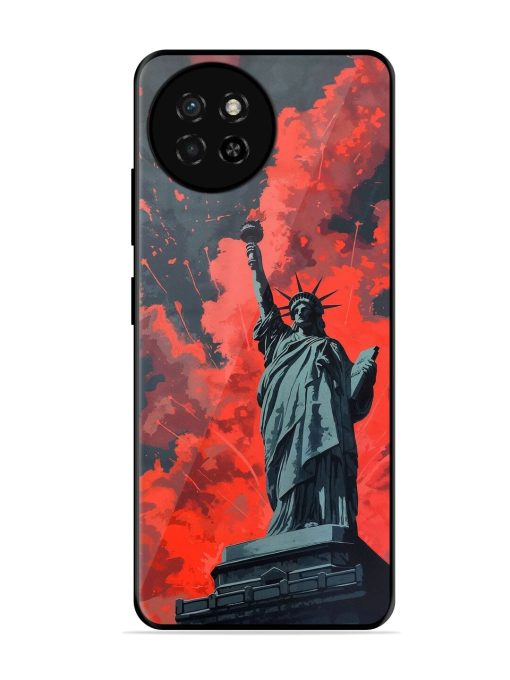 Lady Liberty'S Firework Finale Glossy Soft Edge Case for Itel S23