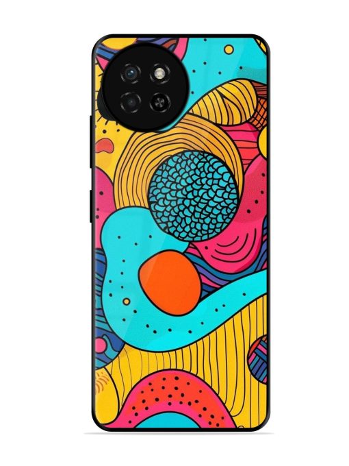 Psychedelic Patterns Glossy Soft Edge Case for Itel S23 Chachhi