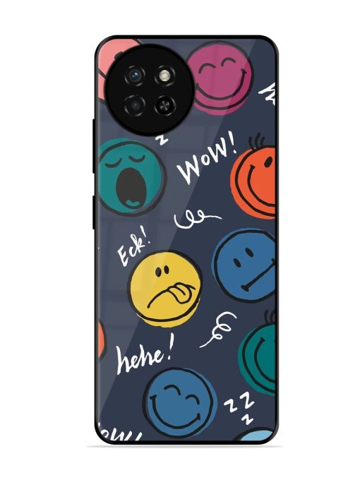 Emoticon Parade Glossy Soft Edge Case for Itel S23 Chachhi