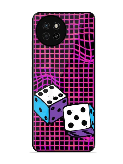 Glitched Dice Glossy Soft Edge Case for Itel S23 Chachhi