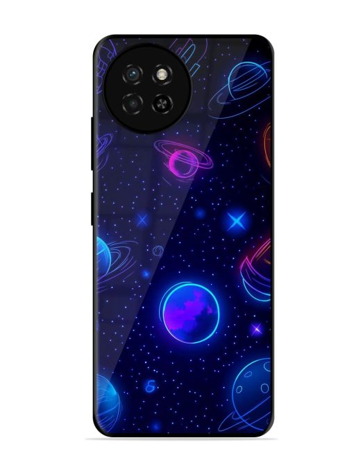 Neon Cosmos Glossy Soft Edge Case for Itel S23 Chachhi