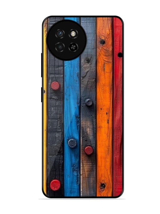 Rainbow Plank Glossy Soft Edge Case for Itel S23 Chachhi