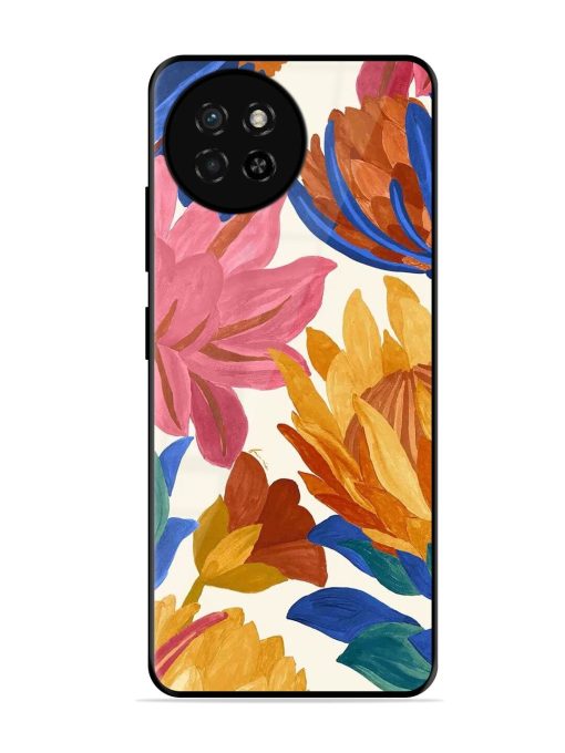 Blooming Tapestry Glossy Soft Edge Case for Itel S23 Chachhi