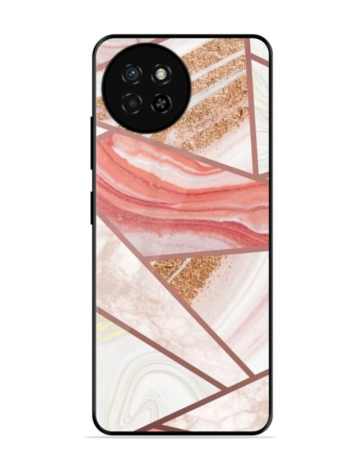 Rosy Mosaic Glossy Soft Edge Case for Itel S23 Chachhi