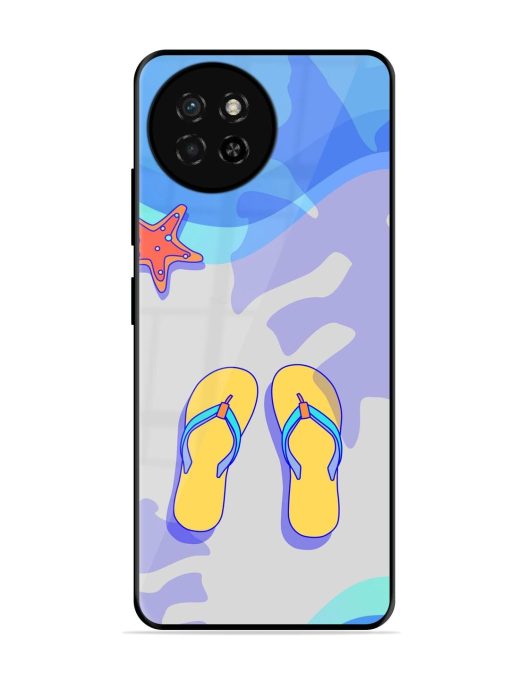 Sandy Toes And Salty Seas Glossy Soft Edge Case for Itel S23 Chachhi