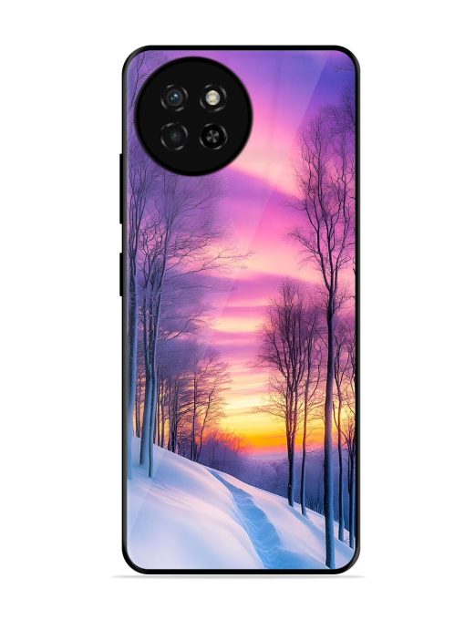 Winter'S Purple Haze Glossy Soft Edge Case for Itel S23 Chachhi