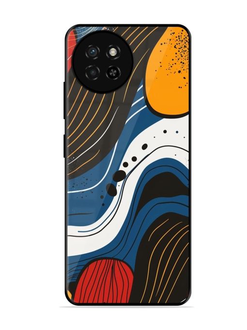 Abstract Expression Glossy Soft Edge Case for Itel S23 Chachhi