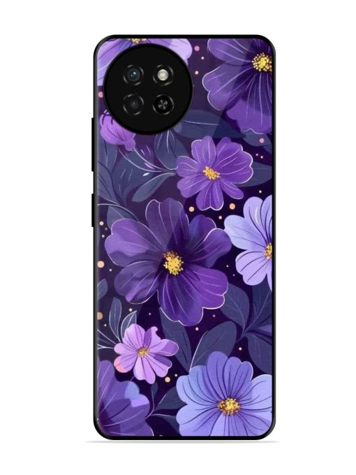 Purple Paradise Glossy Soft Edge Case for Itel S23 Chachhi