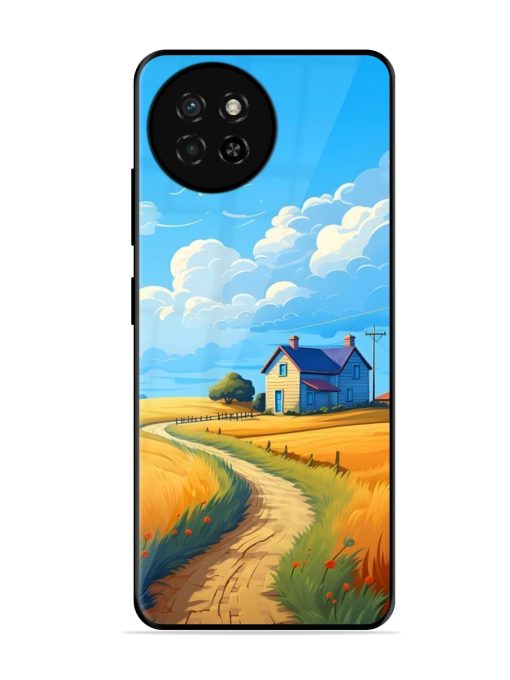 Countryside Cottage Glossy Soft Edge Case for Itel S23 Chachhi