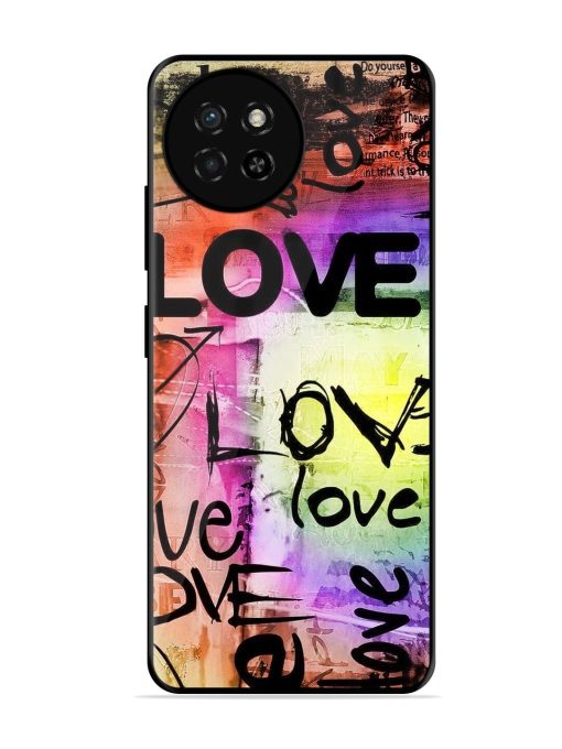 Love Graffiti Glossy Soft Edge Case for Itel S23 Chachhi