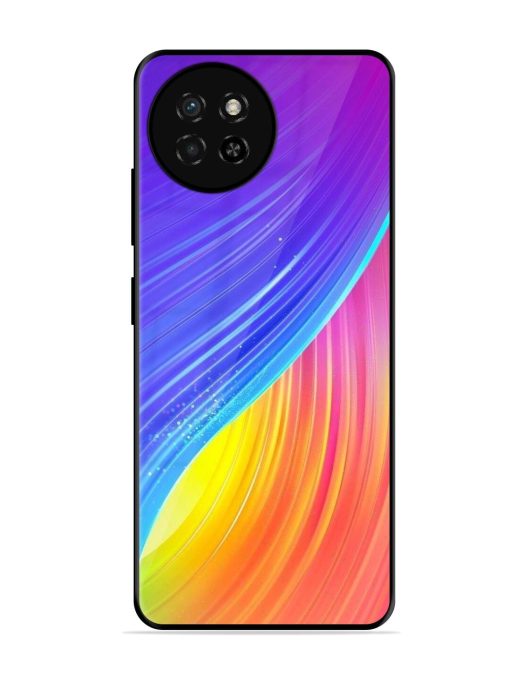 Neon Swirl Glossy Soft Edge Case for Itel S23 Chachhi