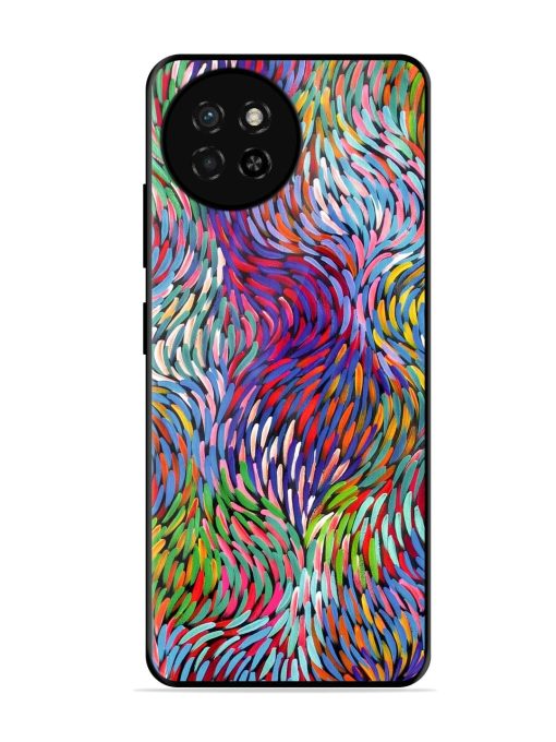 Vibrant Waves Glossy Soft Edge Case for Itel S23 Chachhi