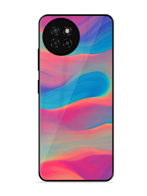 Wavy Wonder Glossy Soft Edge Case for Itel S23 Chachhi