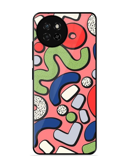 Groovy Geometric Shapes Glossy Soft Edge Case for Itel S23 Chachhi