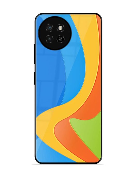 Curvy Color Cascade Glossy Soft Edge Case for Itel S23 Chachhi