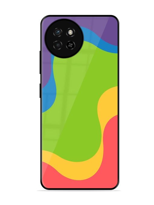 Wavy Rainbow Wonderland Glossy Soft Edge Case for Itel S23