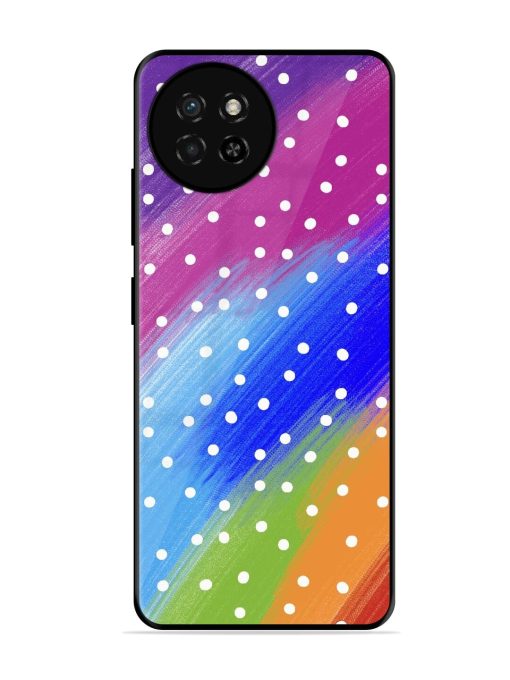 Rainbow Polka Dot Dream Glossy Soft Edge Case for Itel S23 Chachhi