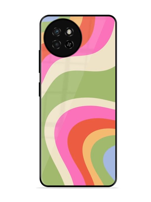 Wavy Rainbow Wonderland Glossy Soft Edge Case for Itel S23