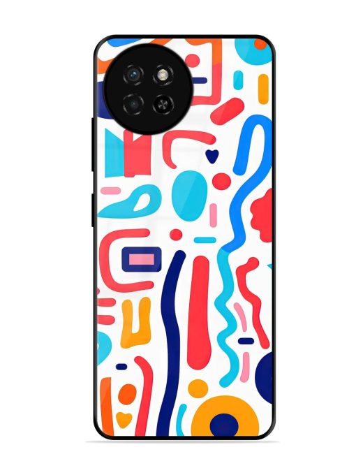 Whimsical Doodle Chaos Glossy Soft Edge Case for Itel S23