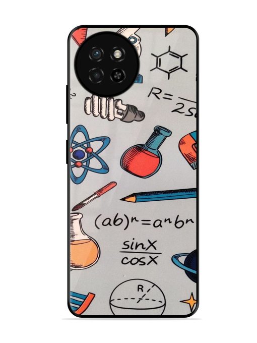 Science Doodle Delight Glossy Soft Edge Case for Itel S23