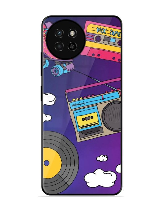 Retro Vibes Glossy Soft Edge Case for Itel S23 Chachhi