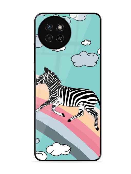 Zebra On A Rainbow Glossy Soft Edge Case for Itel S23 Chachhi