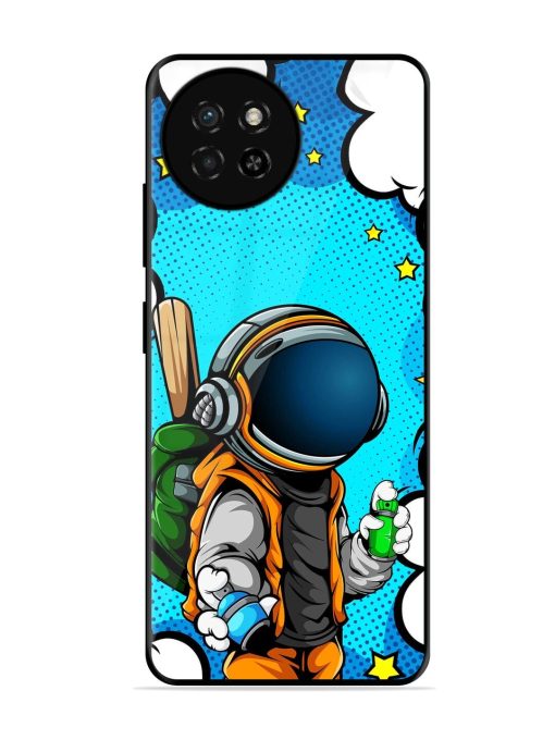 Space Graffiti Artist Glossy Soft Edge Case for Itel S23 Chachhi